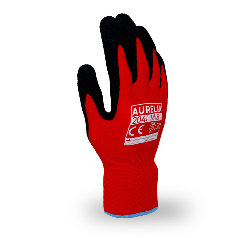 Aurelia 204 Red Spandex Nitrile-Coated Engineering Gloves